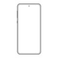 Smartphone outline icon. Mobile or cell phone screen frame design. Modern smart device line silhouette Royalty Free Stock Photo